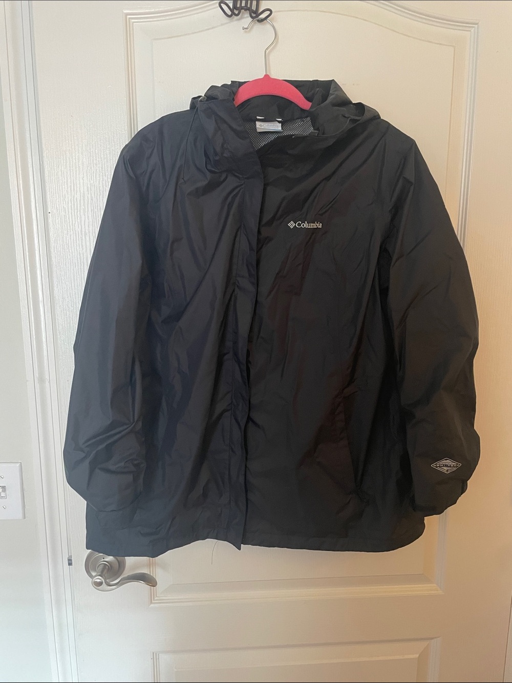 Columbia Black Hooded Shell Jacket
